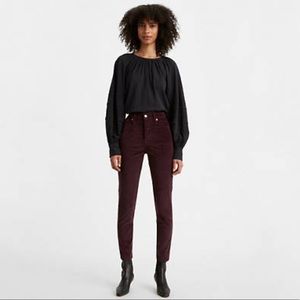 Levi’s Wedgie Skinny Corduroy Malbec Moleskin -Red
